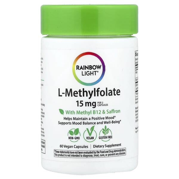 彩虹燈, L-Methylfolate, 60 Vegan Capsules