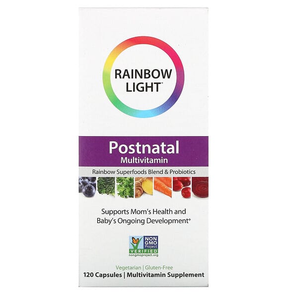 Rainbow Light, Suplemento multivitamínico posnatal, 120 cápsulas