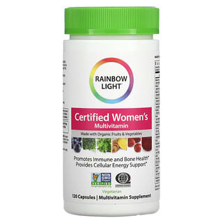 Rainbow Light, Multi-vitaminas certificadas para mujeres, 120 cápsulas vegetales