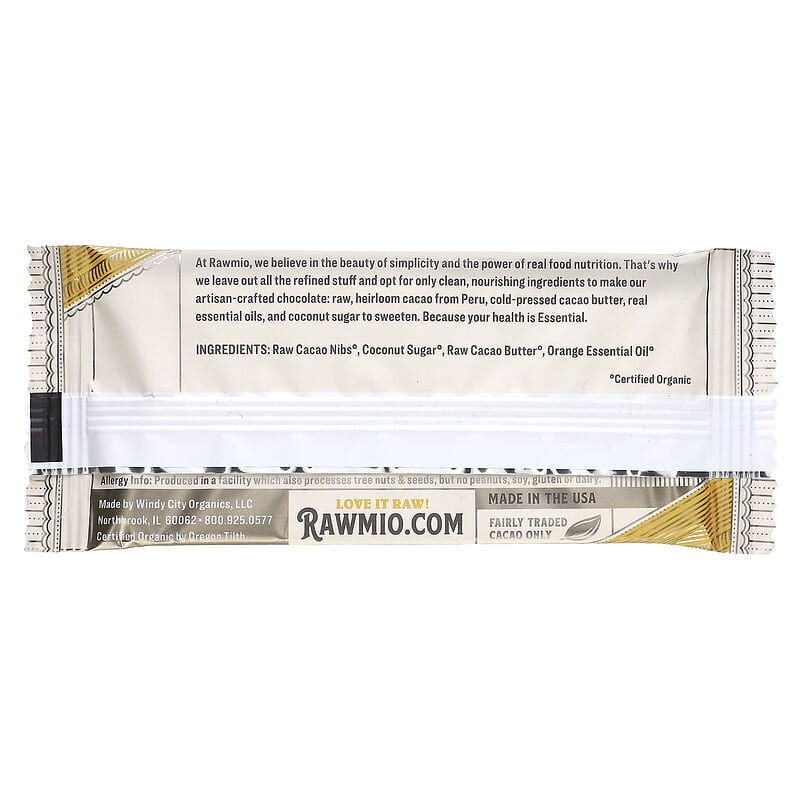 Essential Bar, Organic Raw Chocolate, 70% Cacao, Orange, 1.1 oz (30 g)