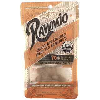 Rawmio, Avelãs Germinadas com Cobertura de Chocolate, 56,7 g (2 oz)