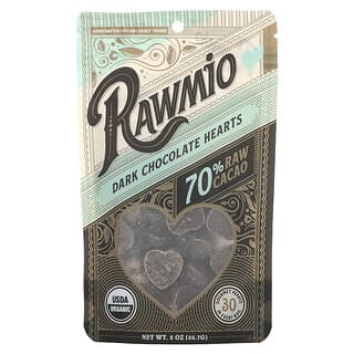 Rawmio, Dark Chocolate Hearts, 70% Raw Cacao, 2 oz (56.7 g)