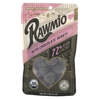 Rawmio, Keto Chocolate Hearts, 72% Raw Cacao, 2 oz (56.7 g)
