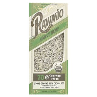 Rawmio, Simply Hemp, Chocolate Bar, 70% Peruvian Cacao, 2.12 oz (60 g)