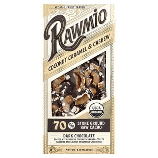 Rawmio, Köves őrölt nyers csokoládé, kókusz karamell és kesudió, 2,12 uncia (60 g)
