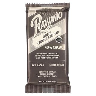 Rawmio, White Chocolate Bar, 1.76 oz (50 g)