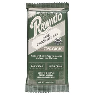 Rawmio, Dark Chocolate Bar, 70% Cacao, 1.76 oz (50 g)