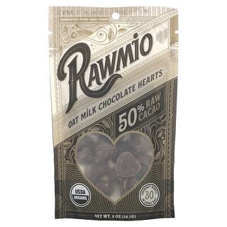Rawmio, Oat Mild Chocolate Hearts, 50% Raw Cacao, 2 oz (56.7 g)