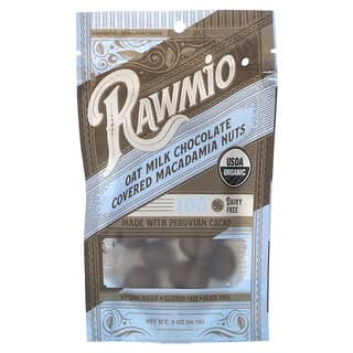 Rawmio, Oat Milk Chocolate Covered Macadamia Nuts, 2 oz (56.7 g)