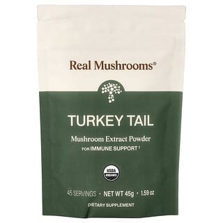 Real Mushrooms, 雲芝，有機蘑菇浸膏粉，1.59 盎司（45 克）
