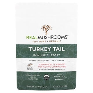 Real Mushrooms, 云芝，有机蘑菇浸膏粉，1.59 盎司（45 克）