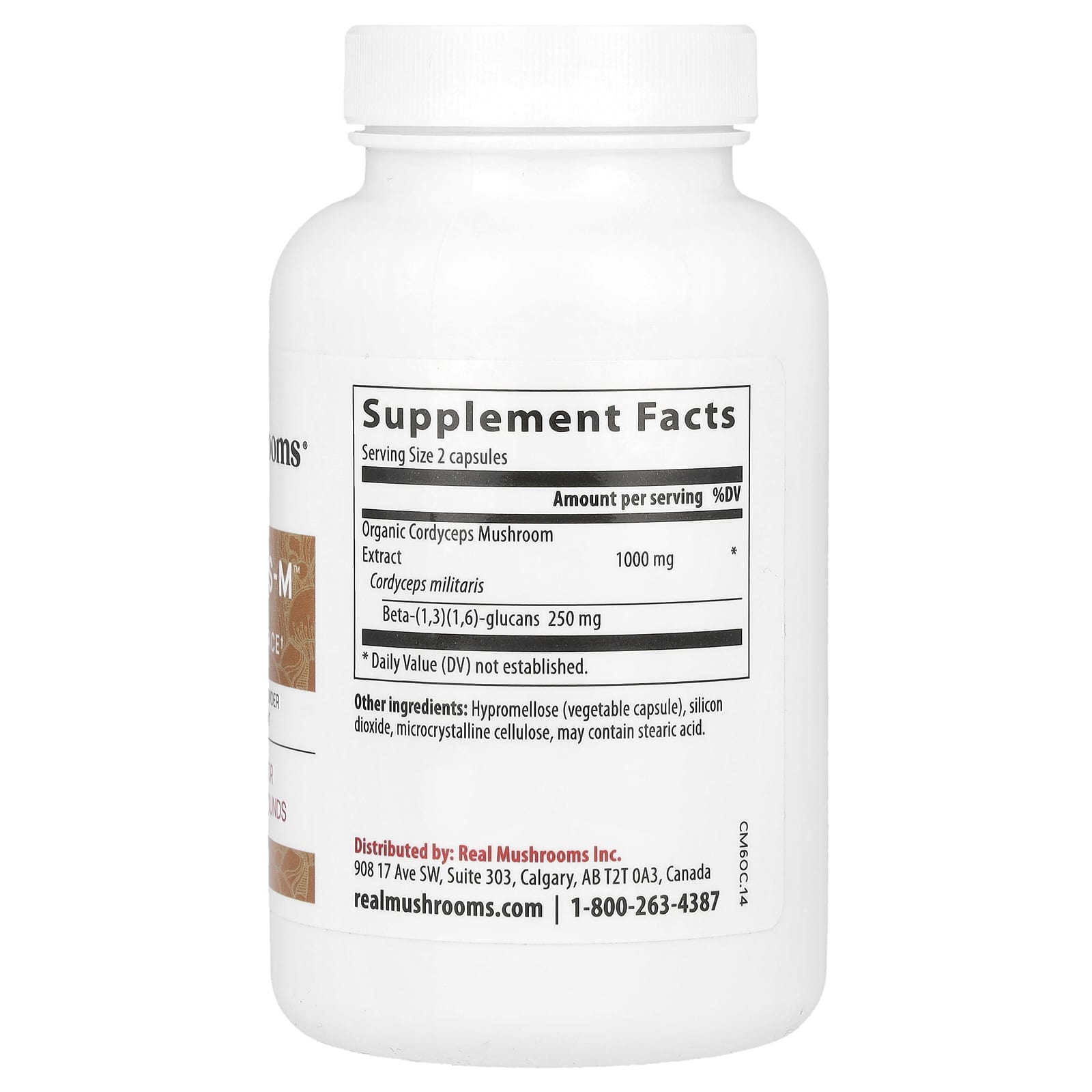 Real Mushrooms, CordycepM™, Mushroom Extract Powder, 120 Capsules