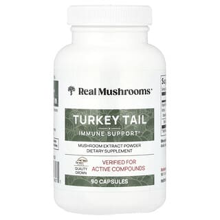 Real Mushrooms, Coada de curcan, pudră de extract de ciuperci, 90 de capsule