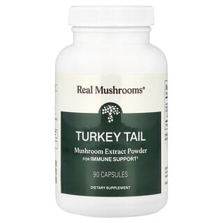 Real Mushrooms, Krůtí ocásek, prášek z extraktu z houby, 90 kapslí