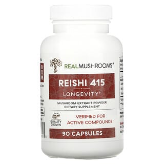 Real Mushrooms, Reishi 415, Longevity, 90 Capsules