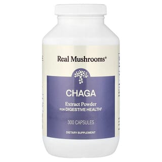 ريل مشرومس‏, شاجا ، مسحوق مستخلص الفطر ، 300 كبسولة