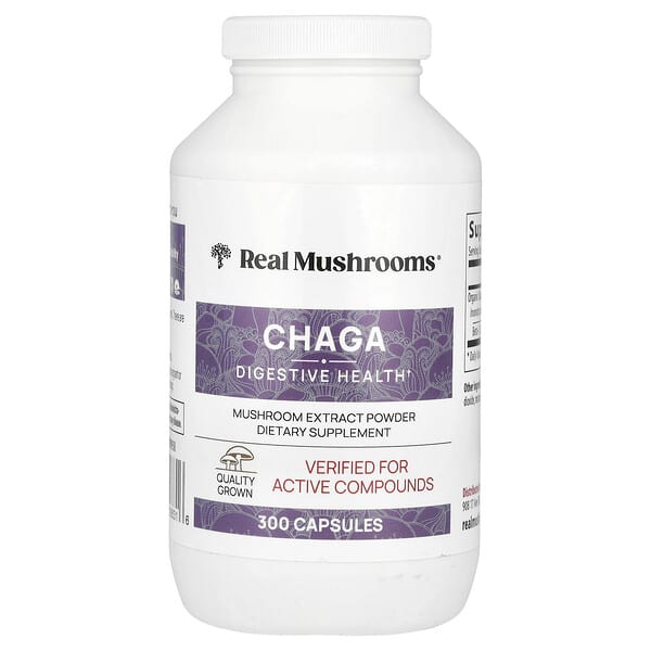 Chaga, Mushroom Extract Powder, 300 Capsules