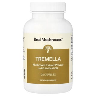 Real Mushrooms, Tremella, порошок экстракта грибов, 120 капсул