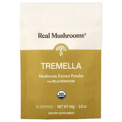Real Mushrooms, Tremella, Organic Mushroom Extract Powder, 2.12 oz (60 g)