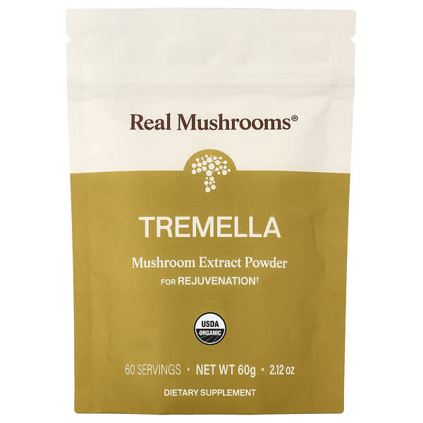 Real Mushrooms, 흰목이버섯, 유기농 버섯 추출물 분말, 60g(2.12oz)