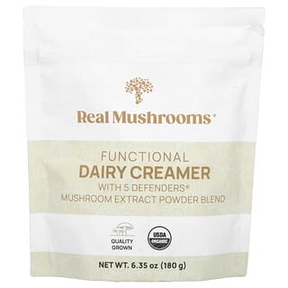 Real Mushrooms, Functional Dairy Creamer, funktioneller Milchweißer-Kaffeeweißer, 180 g (6,35 oz.)