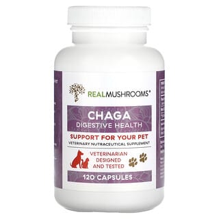 Real Mushrooms, Chaga, Support for Your Pet, 120 Capsules