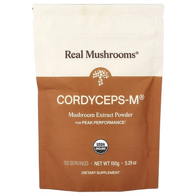 Real Mushrooms, Cordyceps-M™, Organic Mushroom Extract Powder, 5.29 oz (150 g)
