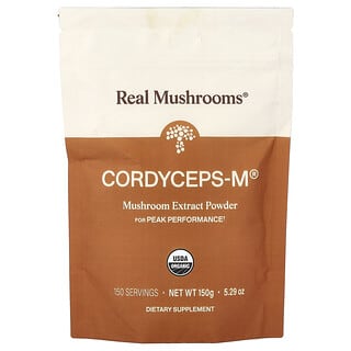 Real Mushrooms, Cordyceps-M™, Extracto de hongos orgánicos en polvo, 150 g (5,29 oz)
