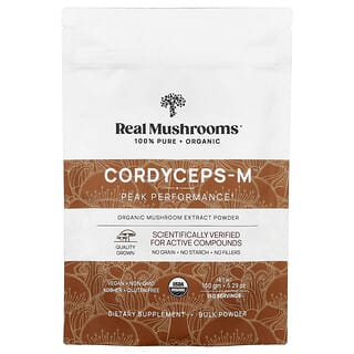 Real Mushrooms, Cordyceps-M, органический экстракт грибов в порошке, 150 г (5,29 унции)