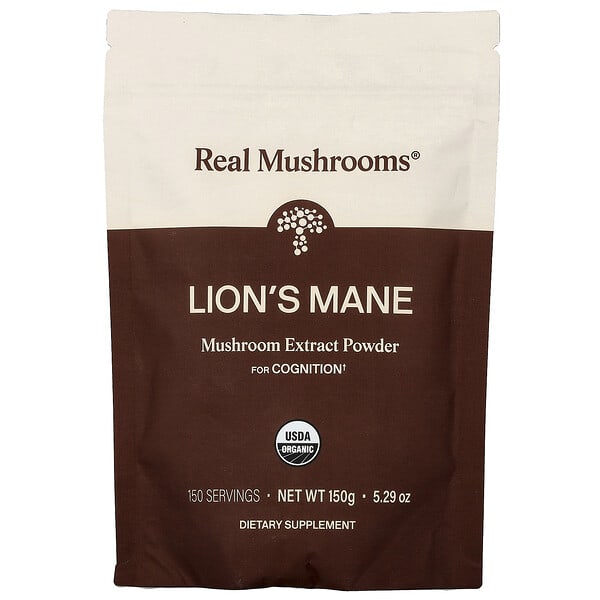 Real Mushrooms, 노루궁뎅이버섯, 유기농 버섯 추출물 분말, 150g(5.29oz)