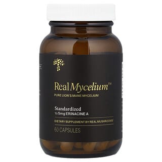 Real Mushrooms, Real Mycelium™, 60 Capsules (2.5 mg per Capsule)