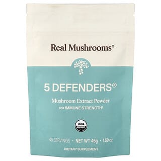 Real Mushrooms, 5 Defenders®, Extracto de hongos en polvo, 45 g (1,59 oz)