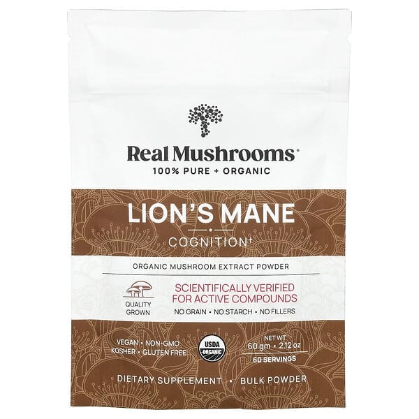 Lion's Mane, Organic Mushroom Extract Powder, 2.12 oz (60 g)