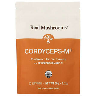 Real Mushrooms, Cordyceps-M™，有機蘑菇浸膏粉，2.12 盎司（60 克）