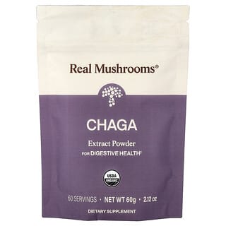 Real Mushrooms, Chaga, Organic Extract Powder, 2.12 oz (60 g)