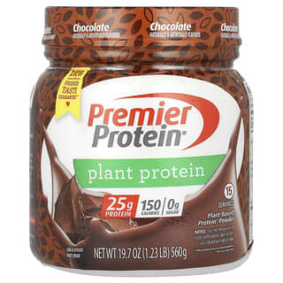 Premier Protein, 植物性プロテイン、チョコレート、560g（1.23ポンド）