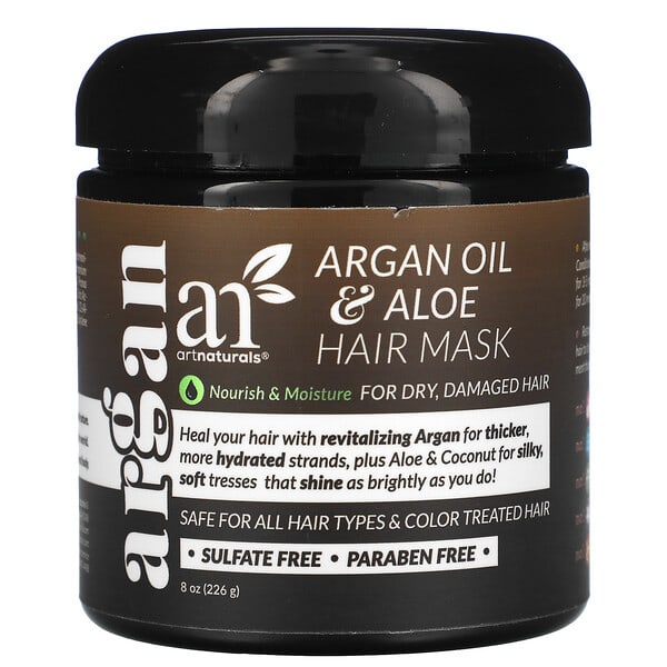 artnaturals, アルガンオイル＆アロエ ヘアマスク、226g（8オンス）
