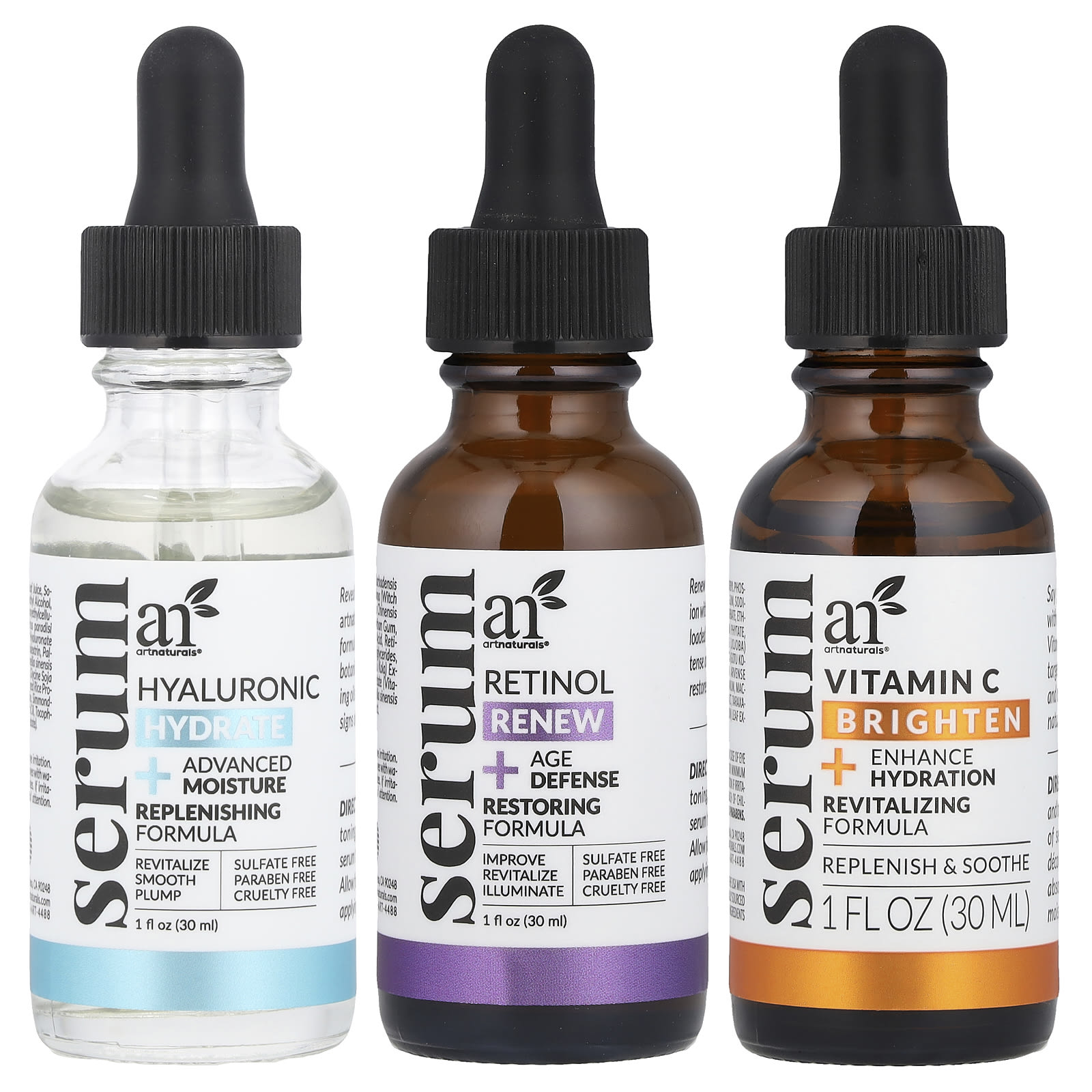 Serum Trio, 3 Piece Set, 1 fl oz (29.5 ml) Each Serum Trio, 3 Piece Set, 1 fl oz (29.5 ml) Each