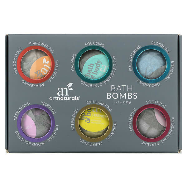 iherb.com | artnaturals, Bath Bombs, 6 Bombs, 4 oz (113 g) Each
