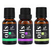 Top 3 Essential Oils Set, Lavender, Tea Tree, and Peppermint, 3 Piece Set, 0.50 fl oz (15 ml) Each