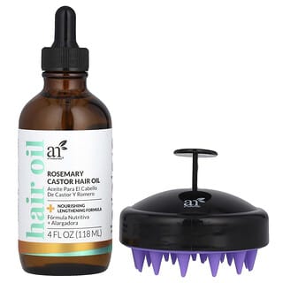 artnaturals, Kit para el crecimiento del cabello, Romero y aceite de ricino, Kit de 2 piezas