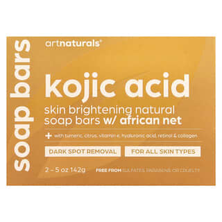 artnaturals, Kojic Acid Bar Soap, Seifenstück mit Kojic-Säure, 2 Stück, 142 g (5 oz.)