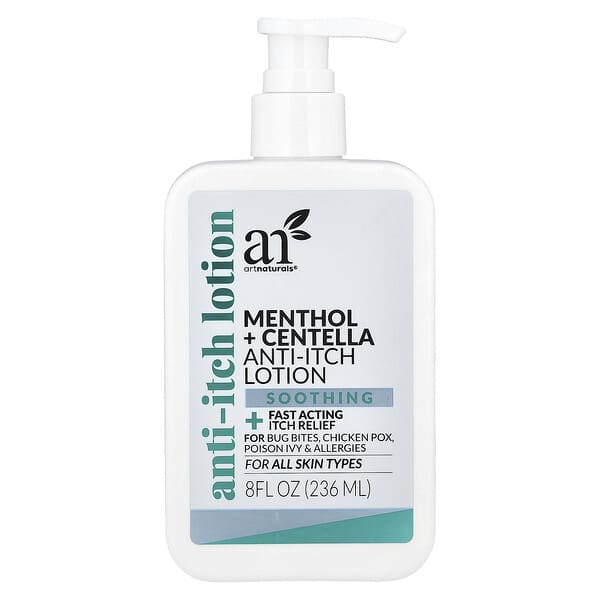 artnaturals, 멘톨 + 센텔라 가려움 방지 로션, 모든 피부용, 236ml(8fl oz)