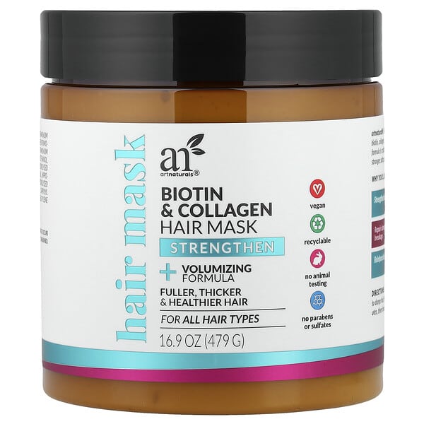 artnaturals, Biotin & Collagen Hair Mask, For All Hair Types, 16.9 oz (479 g)