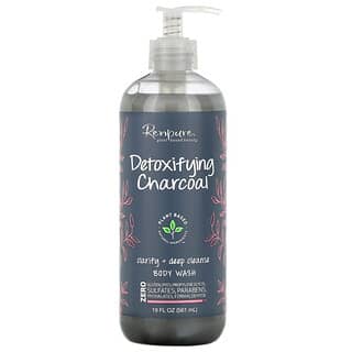 Renpure, Detoxifying Charcoal，潔淨+深層清潔沐浴露，19 盎司（561 毫升）