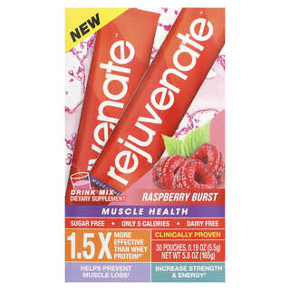 Rejuvenate, Mélange à boire pour la santé musculaire, Framboise, 30 sachets, 5,5 g chacun