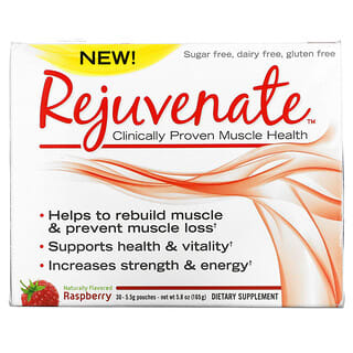 Rejuvenate, Клинически подтвержденное здоровье мышц, малина, 30 пакетиков по 0,19 унции (5,5 г) каждый