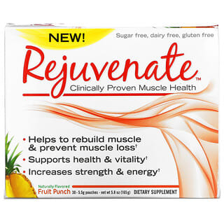 Rejuvenate, مثبت سريريًا لصحة العضلات ، كوكتيل فواكه ، 30 كيسًا ، 0.19 أونصة (5.5 جم) لكل كيس