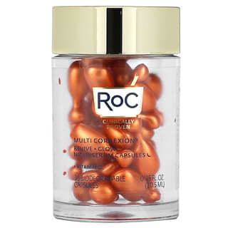 RoC, Multi Correxion, Capsules de sérum de nuit, Sans parfum, 30 capsules biodégradables, 10,5 ml