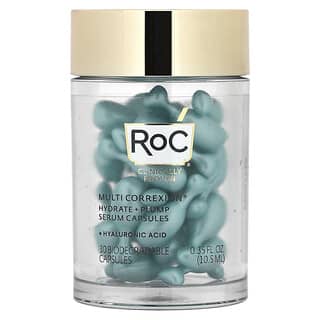 RoC, Multi Correxion, Cápsulas de sérum hidratante y voluminizador para la noche, Sin fragancia, 30 cápsulas biodegradables